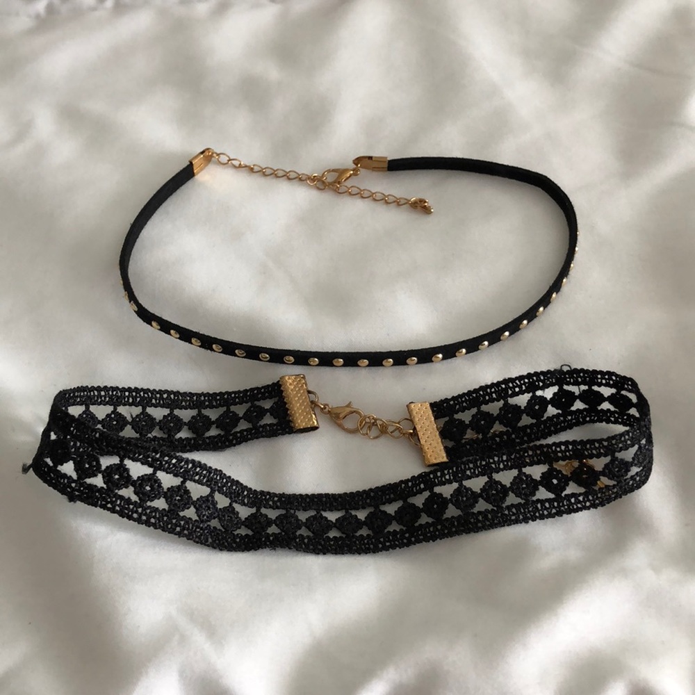 2 Black Chokers